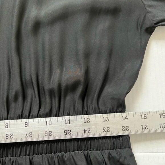 NWOT ATM Anthony Thomas Melillo 100% Silk Elastic Waist Black Jumpsuit SZ Small - Picture 15 of 15